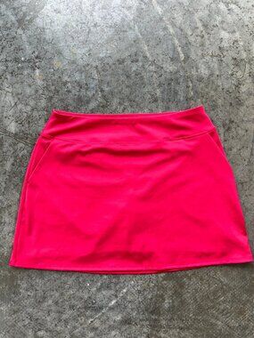 Tommy Bahama Racquet & Paddle Pink Athletic Skort Large Built-in Shorts Pockets